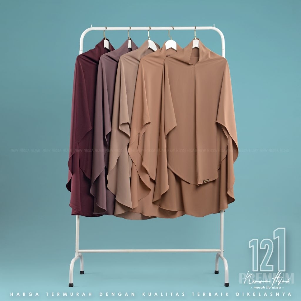 Long Khimar Syar'i Non Ped Bahan Marbela Anti UV - (Dark Series)