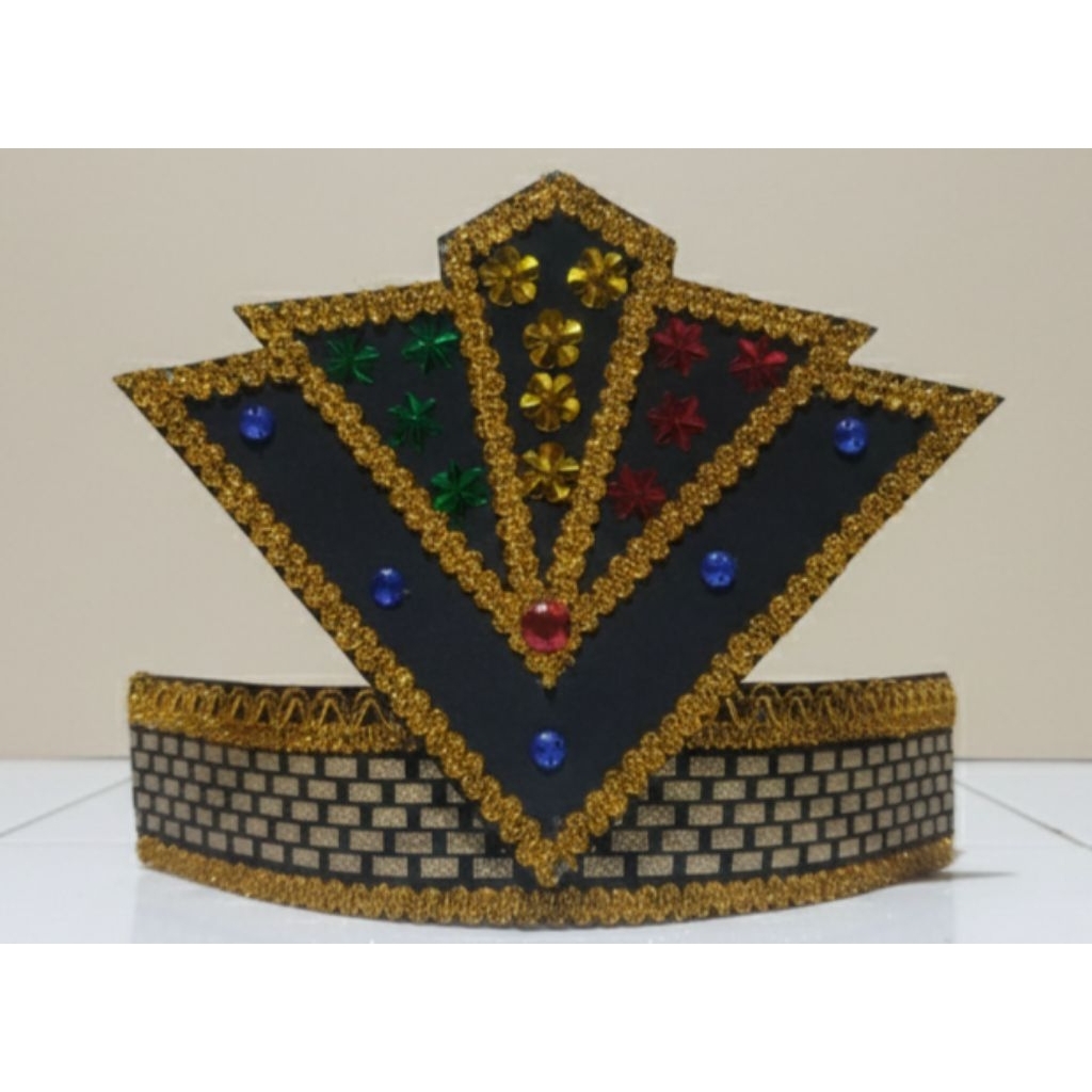 mahkota saman tradisional aceh renda emas