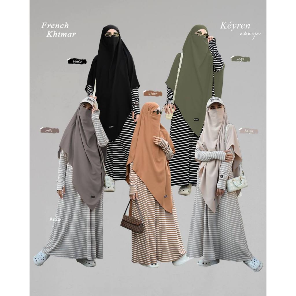 NEW FRENCH KHIMAR & KHIMAR BANDANA SYARI KEYREN BY AZDA | KHIMAR MUSLIMAH PREMIUM ELEGAN | HIJAB SYA