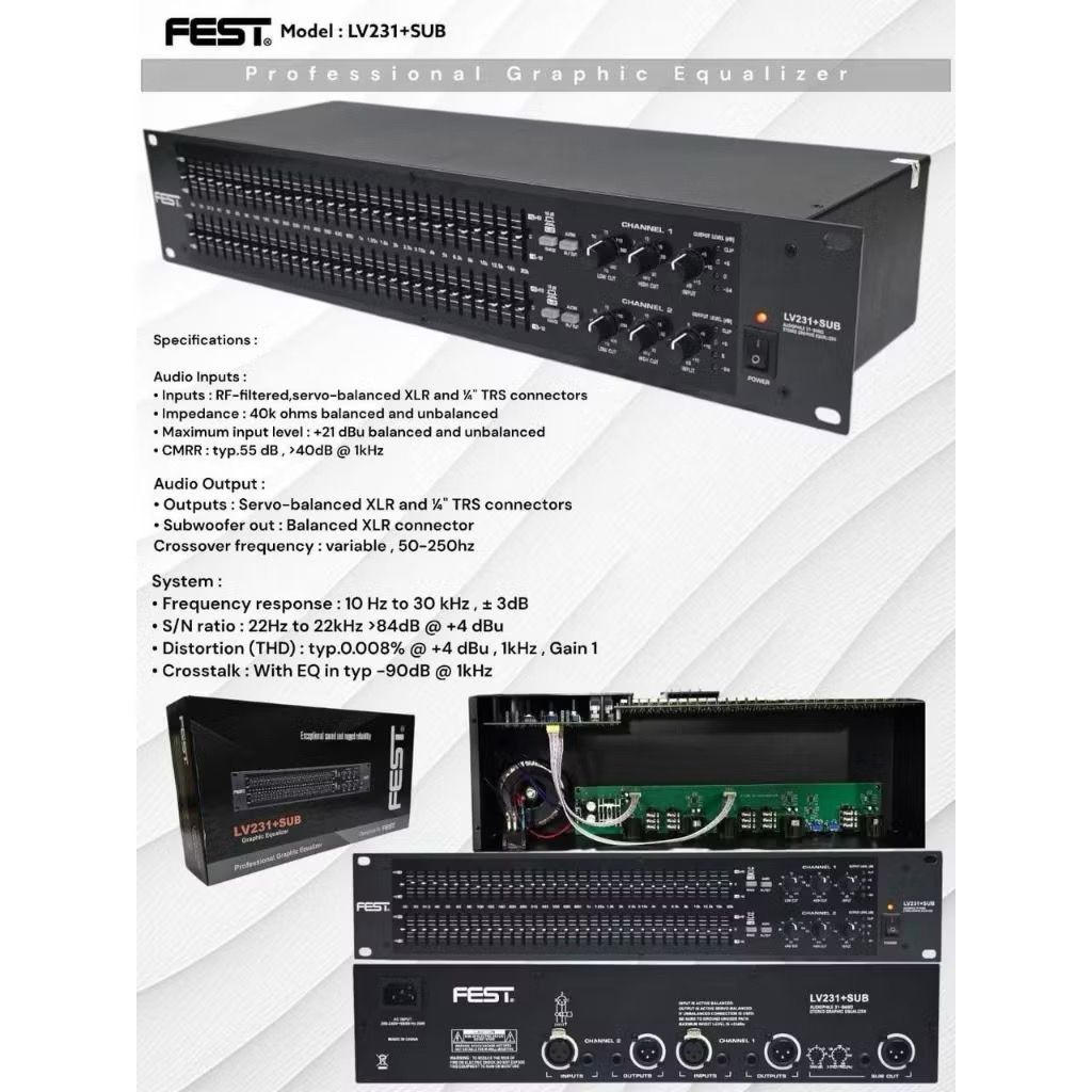 Equaliser Fest Lv 231 + Sub Original Equaliser FEST LV-231+ Sub