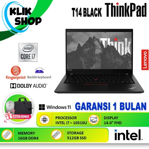 LENOVO ThinkPad T14 i7 10510U 16GB 512GB SSD Win 11 Pro