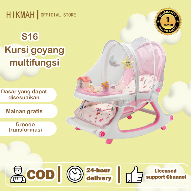 indonesia Murah-HIKMAH Bouncer baby 10in1 Kursi Goyang Manual Bayi AyunanBayi Bouncer Bayi To Up 25 