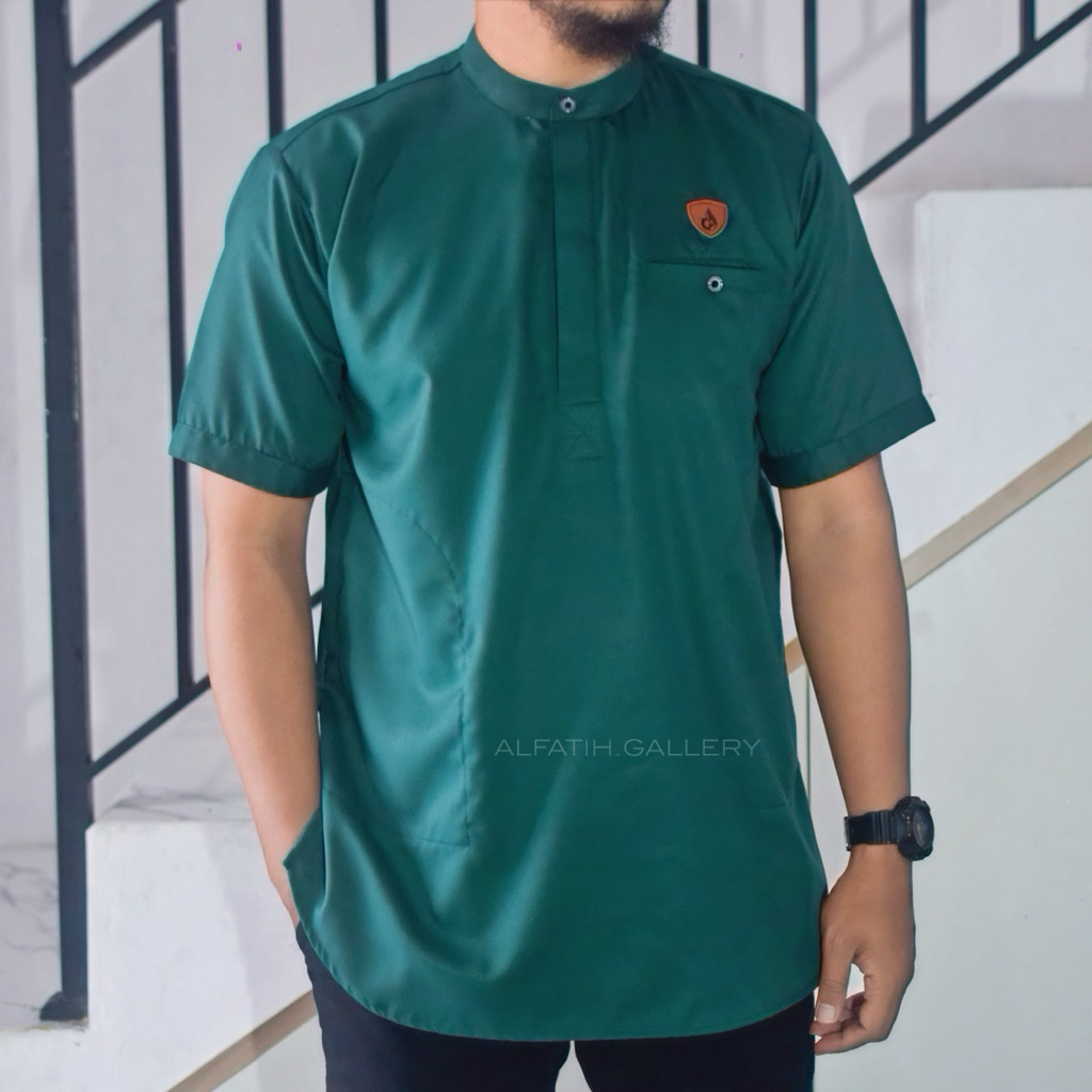 Koko kurta hamzah lengan pendek bahan toyobo fodu