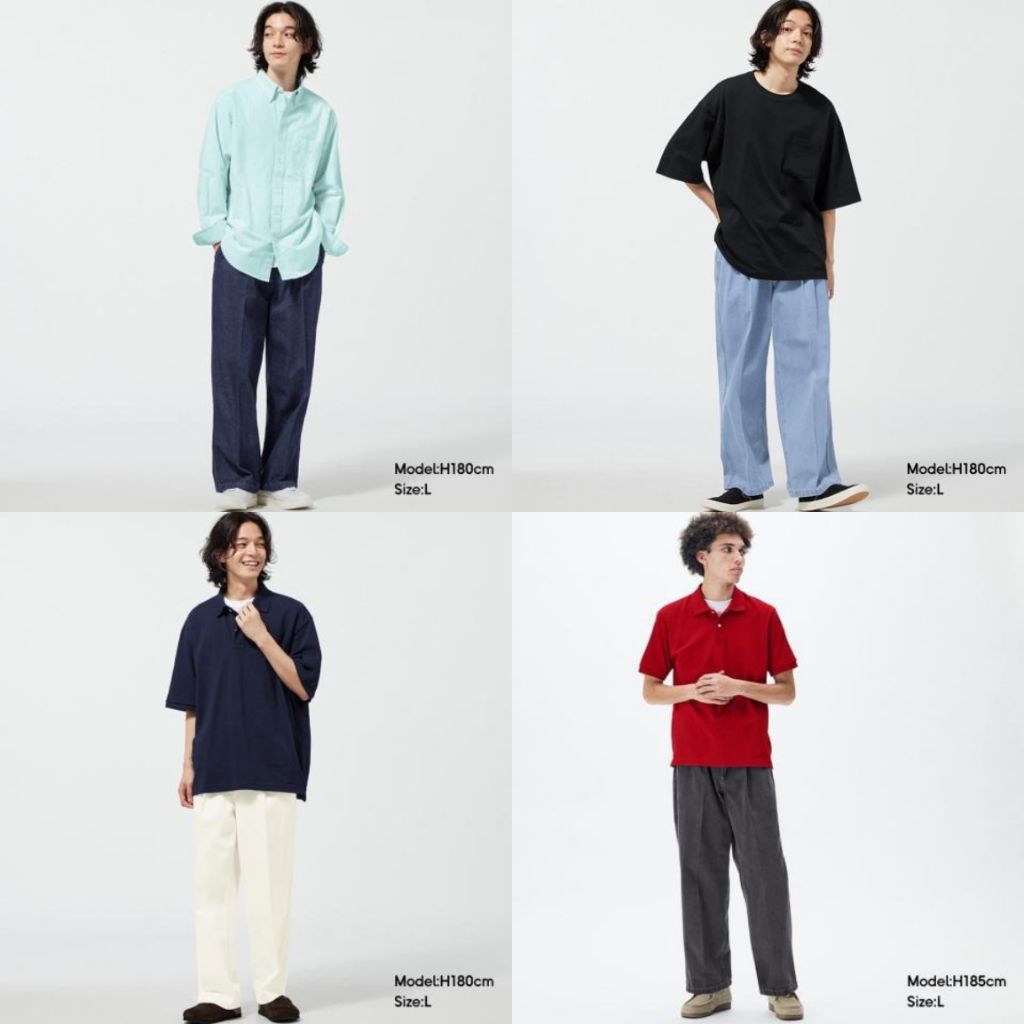 GU UNQL Denim Baggy Slack New