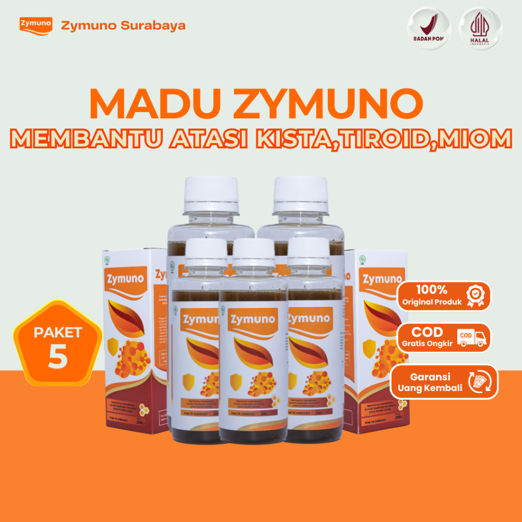 Zymuno - Solusi Atasi Tiroid, Miom & Kista Original 5 Botol