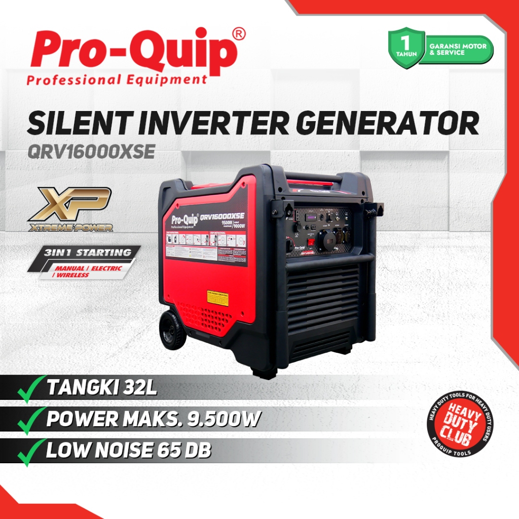 PROQUIP Genset 1 Phase Genset Silent Inverter 10000 Watt QRV16000XSE