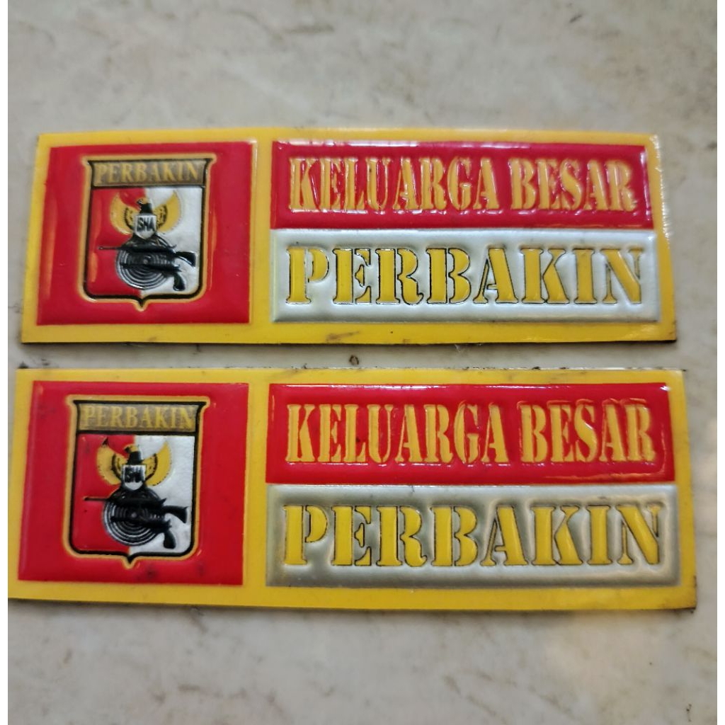 stiker embos(timbul) nopol motor logo PERBAKIN