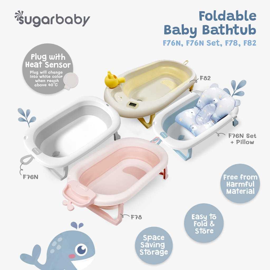 Sugar Baby Foldable Baby Bathtub with Pillow Set Type F76N