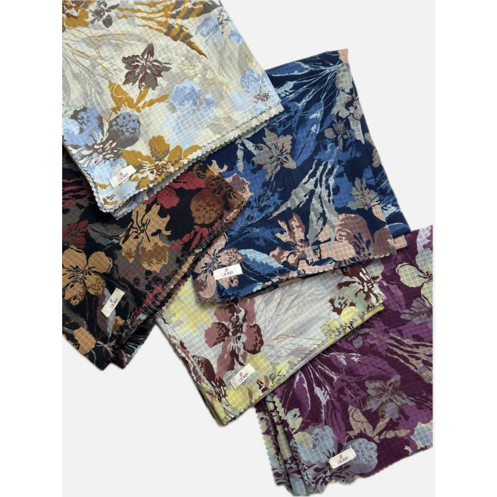 Liora Hijab - Motif Flower Bloosom Hijab Segi Empat (Bahan Dobby Fine)