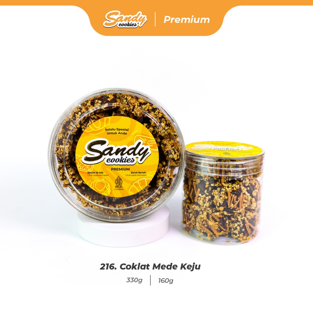 216. Coklat Mede Keju - Kue Kering Sandy Cookies Premium