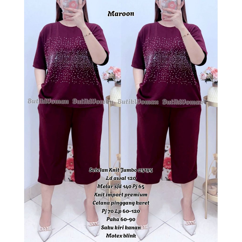 BW Jumbo Setelan Knit Wanita Ld 140-130-120 fvv