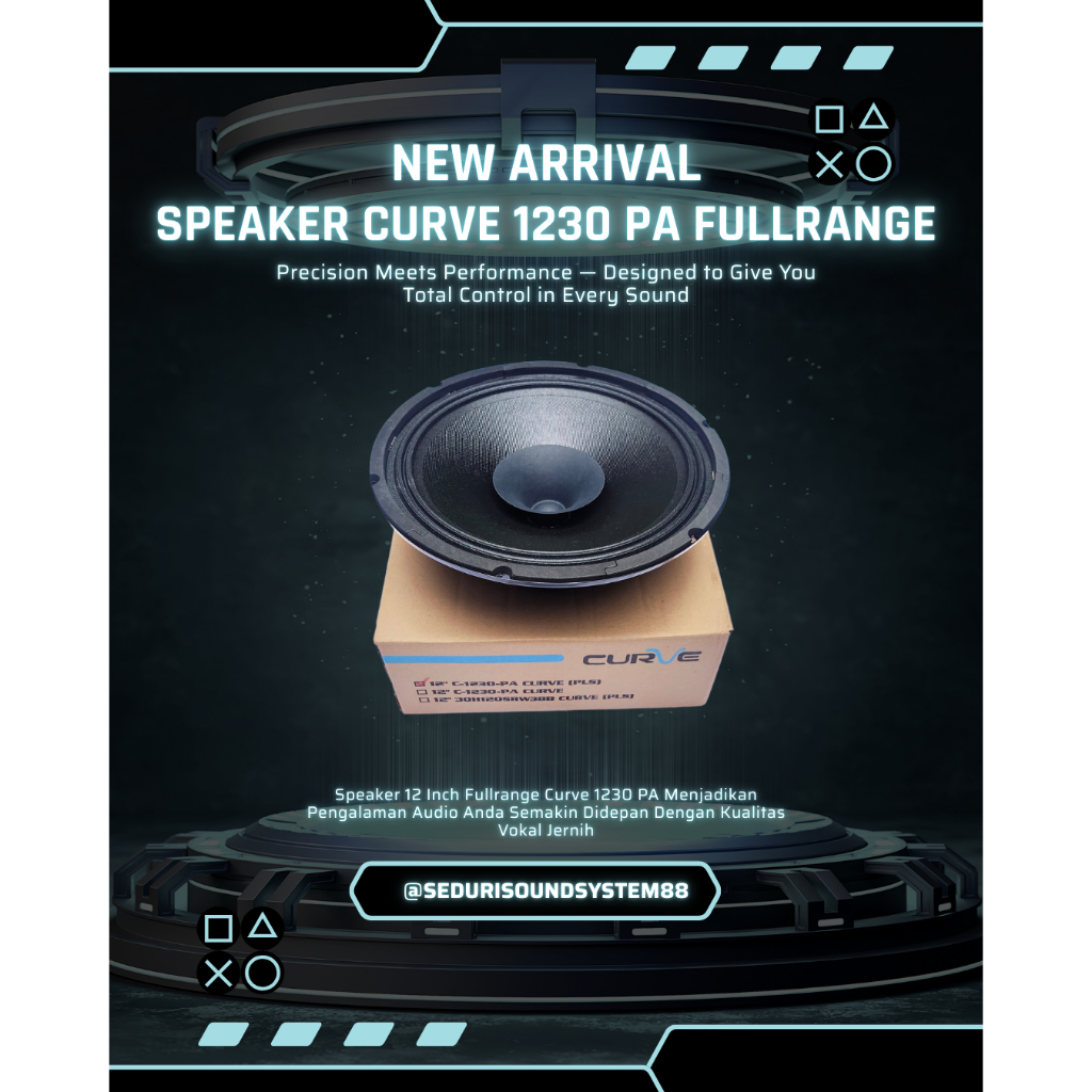 Speaker 12 Inch 1230 PA Curve Fullrange Original 1230 CURVE