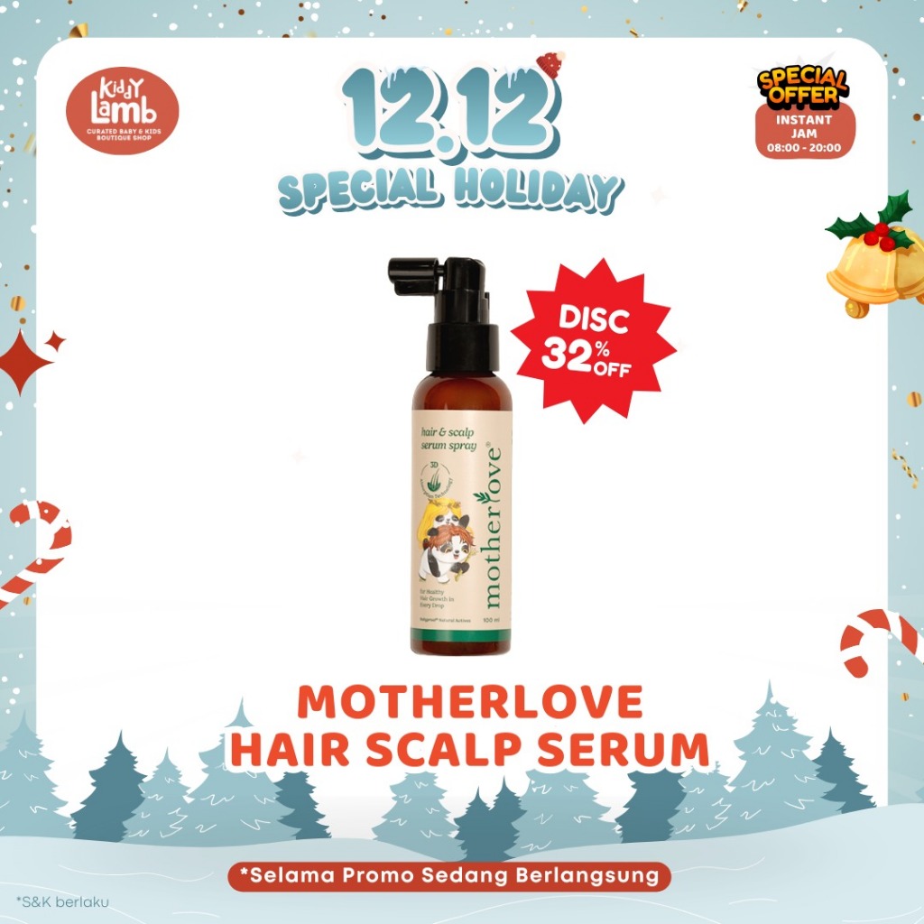 Motherlove Hair Scalp Serum & 3in1 Hair Lotion Gentle Petals / Serum Organik Penumbuh Rambut Anak Na