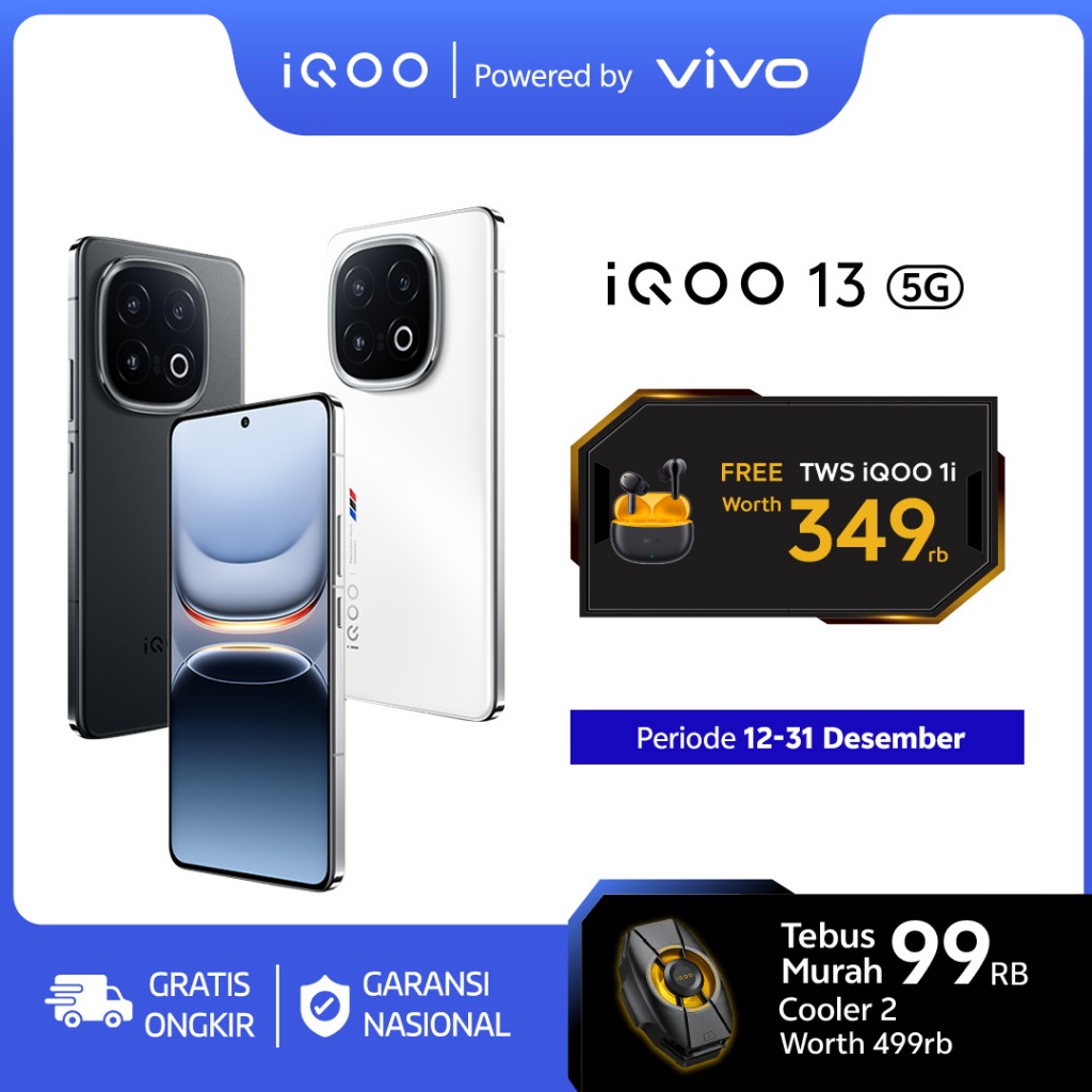 vivo iQOO 13 (12/256)- 1st Snapdragon 8 elite, 7000mm2 VC Cooling system, 6150mAh+120W, 144Hz LTPO A