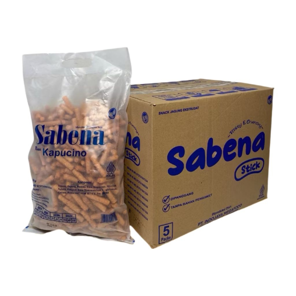 Sabena Makanan Ringan Stik 340g - Rasa Cappucino (1 dus/5 bag)