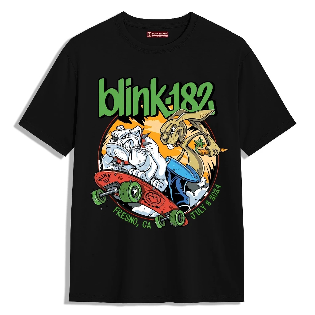 Kaos Band BLINK 182 FRESNO - Kaos Pria Kain Katun Premium Cotton Combed 24s