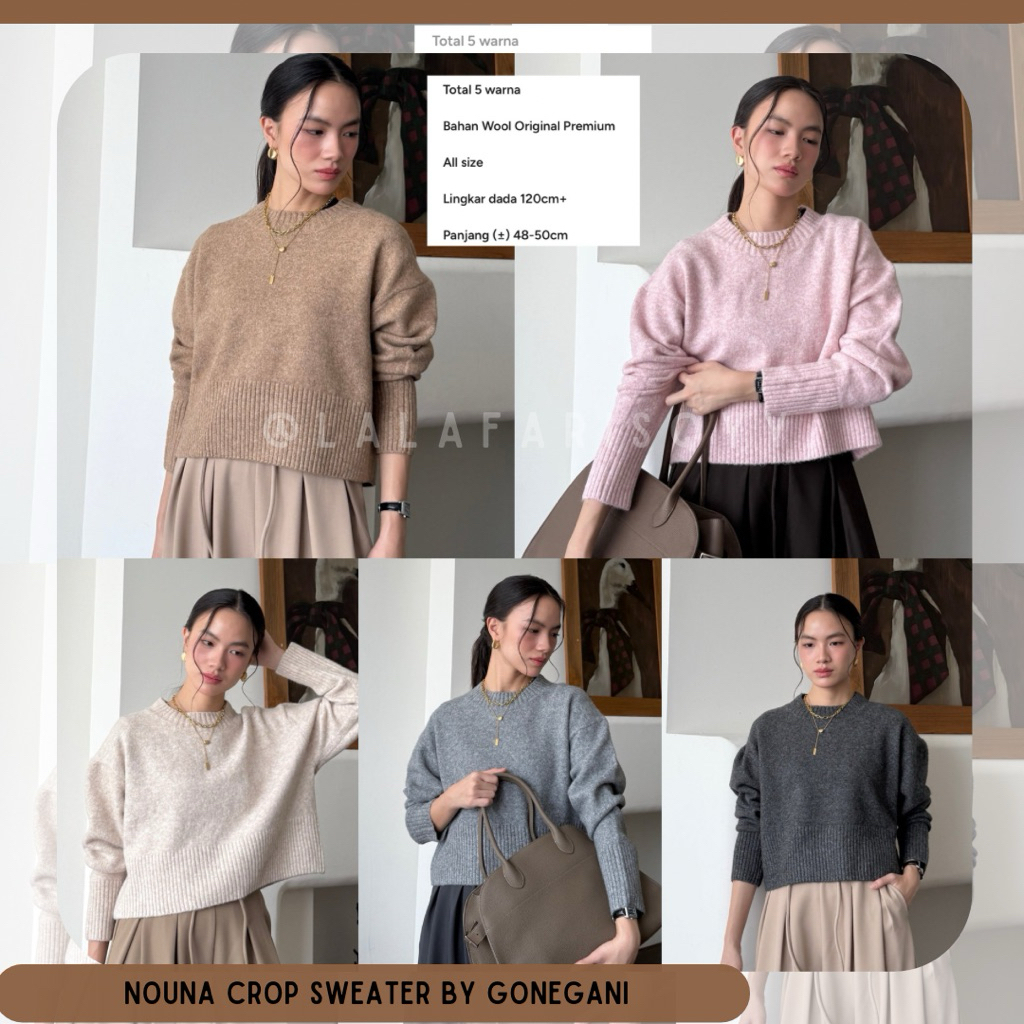 NOUNA CROP SWEATER GONEGANI // RYU SWEATER BY GONEGANI