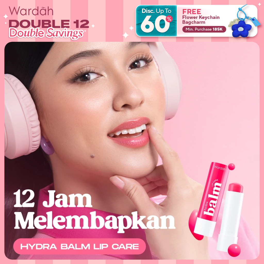 LIPCARE MELEMBABKAN BIBIR Wardah Hydrabalm Lip Care 4 g Pelembab Bibir dengan SPF 15 Petrolatum Murn