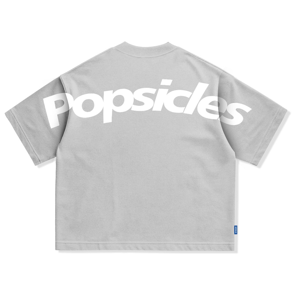 Popsicles Tshirt Boxy Fit Oversize Signature Smoke grey I Kaos Boxyfit Oversized Smoke Grey
