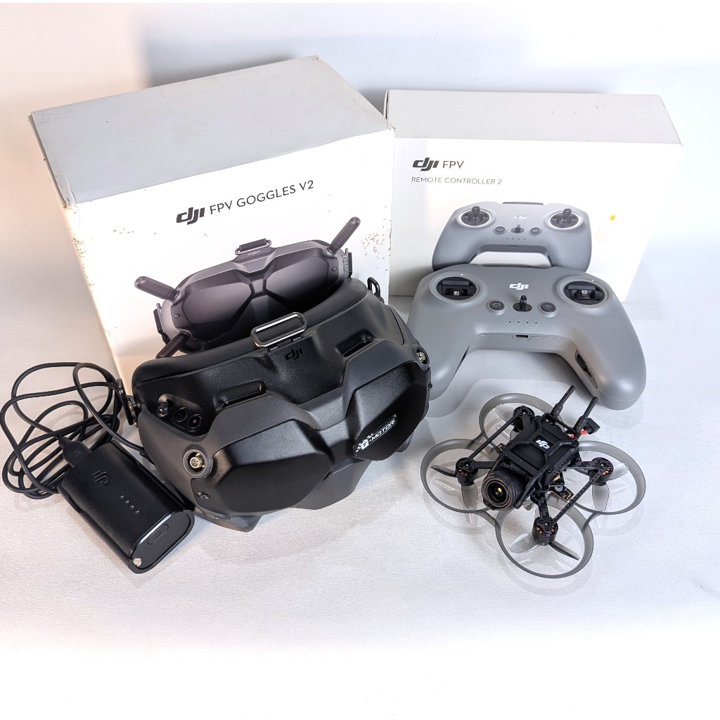 Paketan FPV Digital DJI Goggles V2 , Remote DJI FPV RC2 dan VTX DJI O3 Air Unit Second Normal