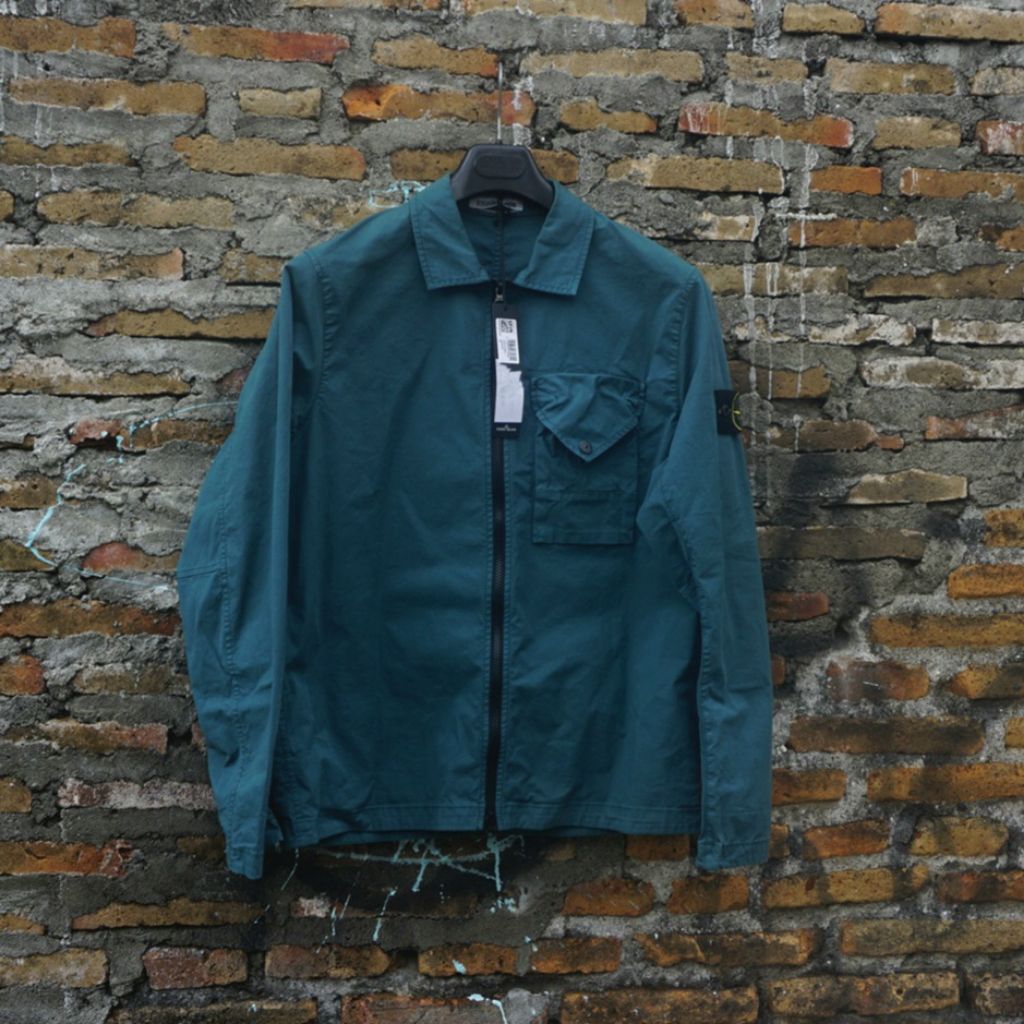 Stone Island 11010 Overshirt Supima Pocket AW'23 Green