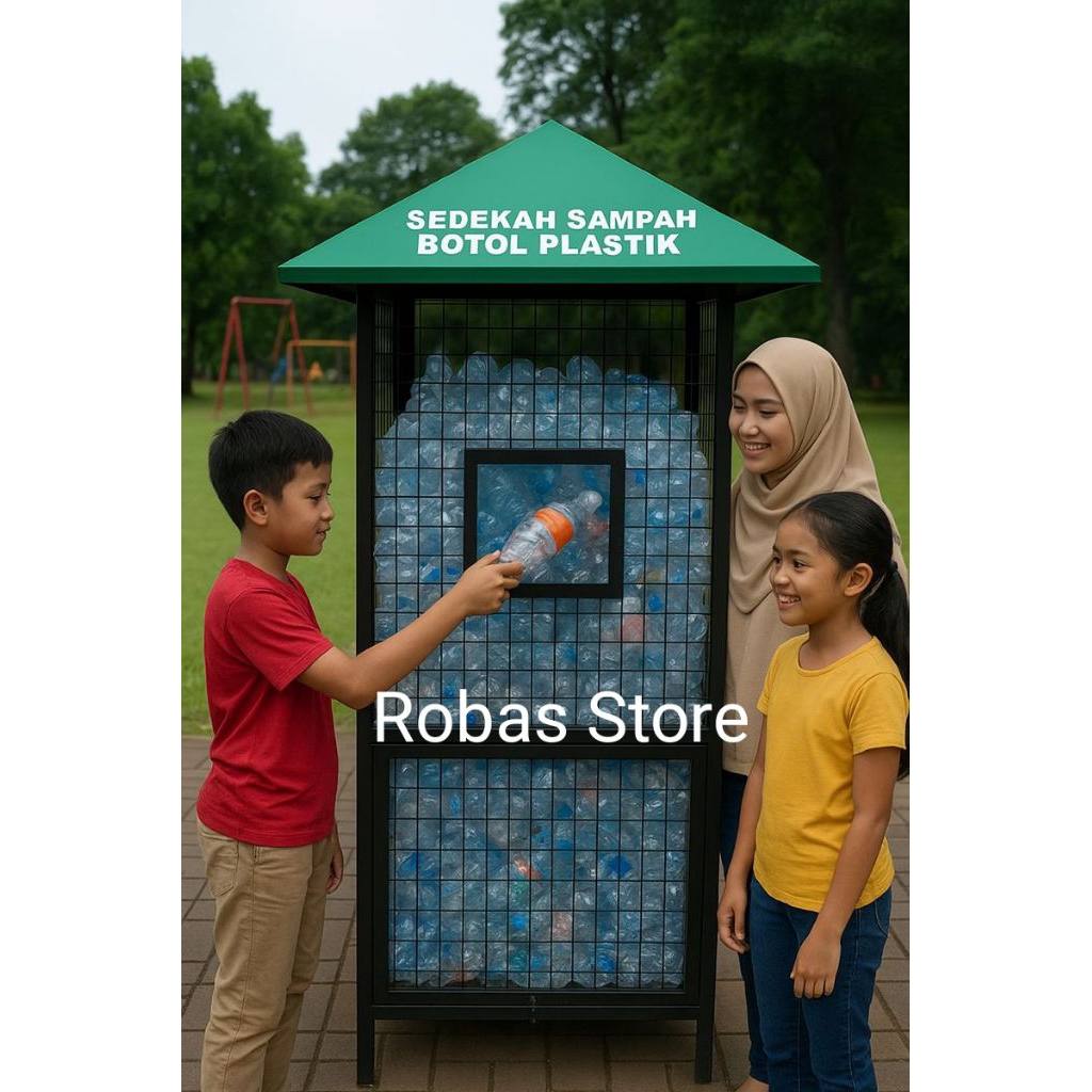 KOTAK SEDEKAH BOTOL PLASTIK TEMPAT PENYIMPANAN SAMPAH BOTOL
