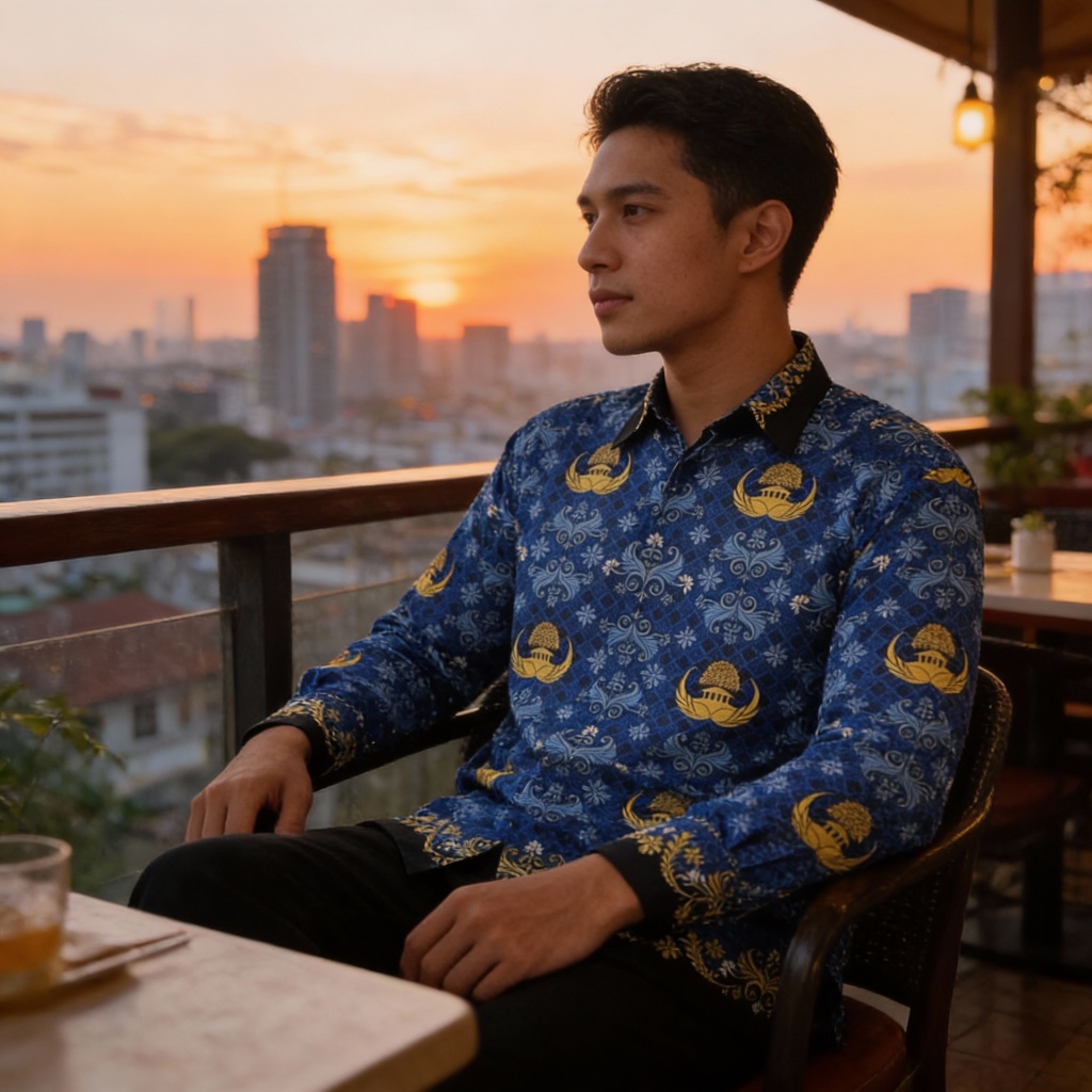 Berlanc Kemeja Batik Korpri Wanita & Pria Katun 100% S-5XL