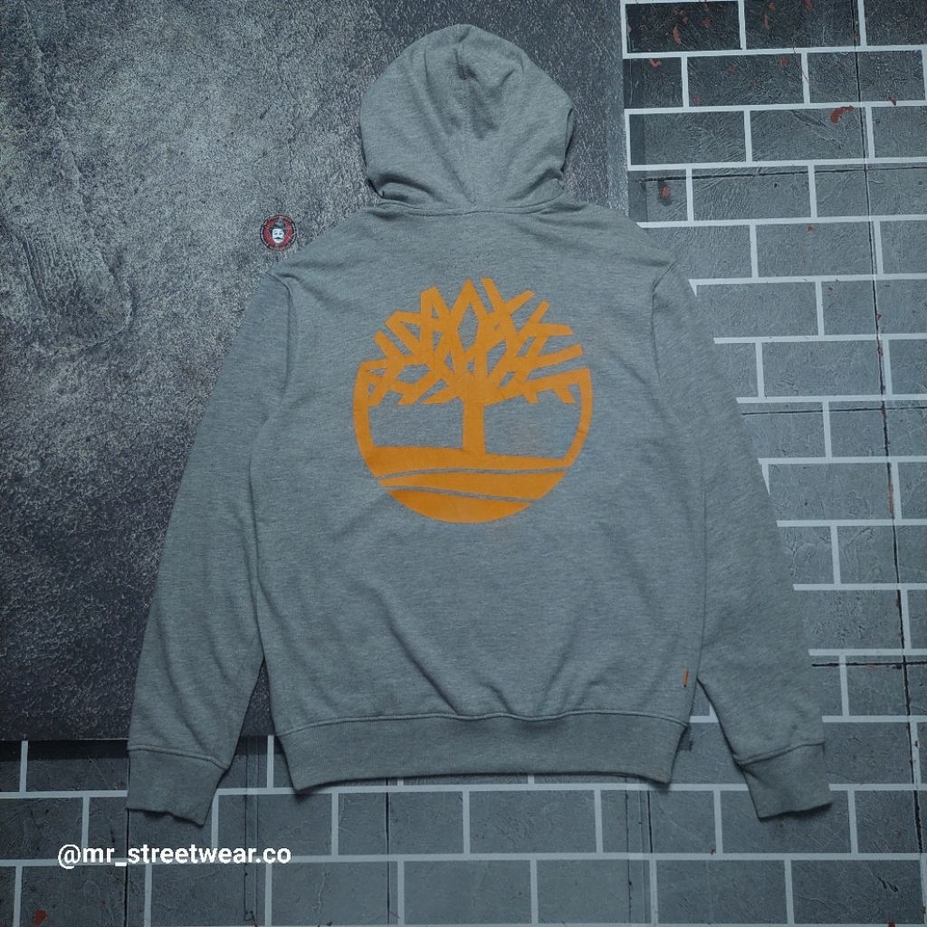 Hoodie timberland backhit big logo crack alus banget size L fit XL