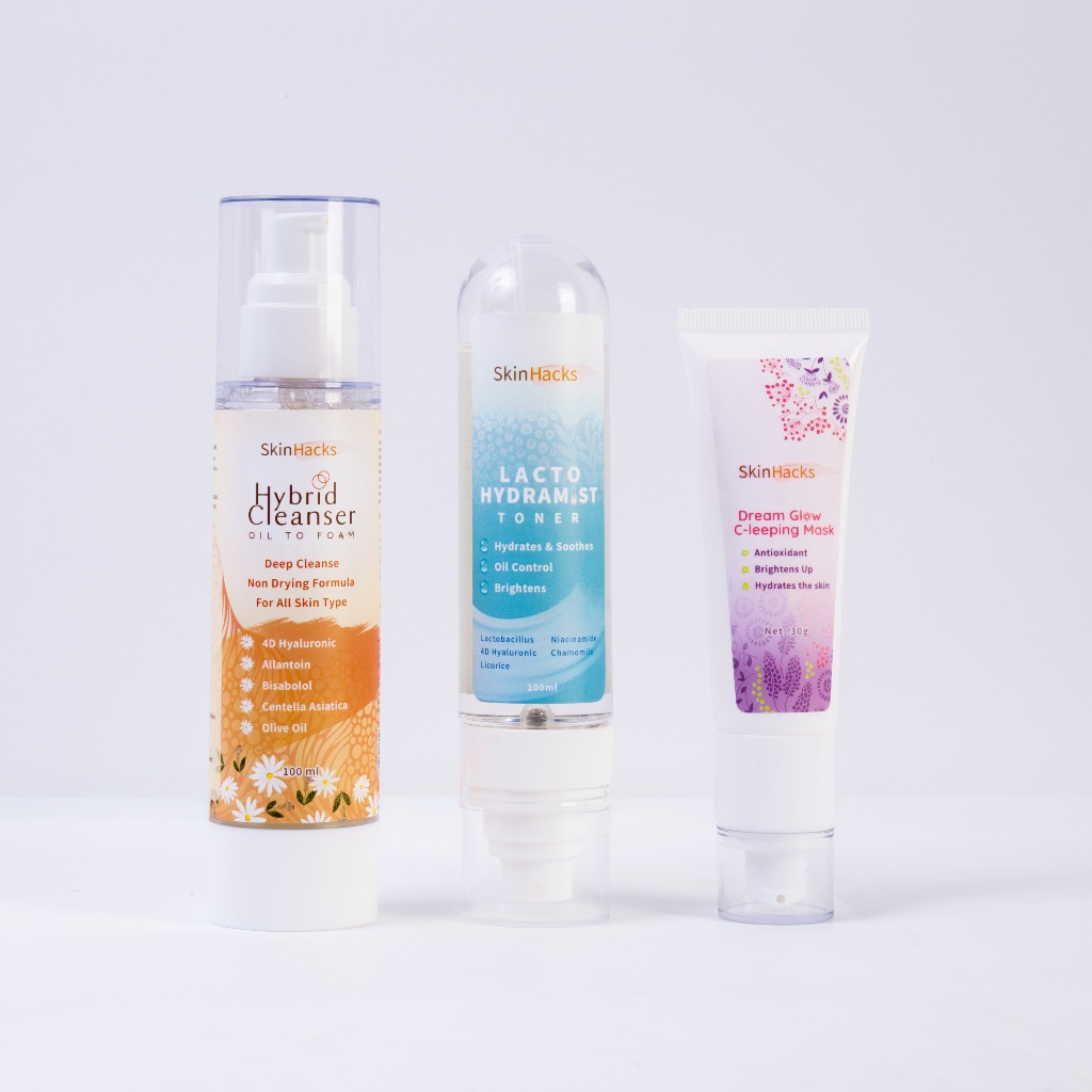 SKINHACKS SIMPLE BUT COMPLETE - Paket PM Routine Produk Perawatan Malam - We Hack Your Skincare Rout