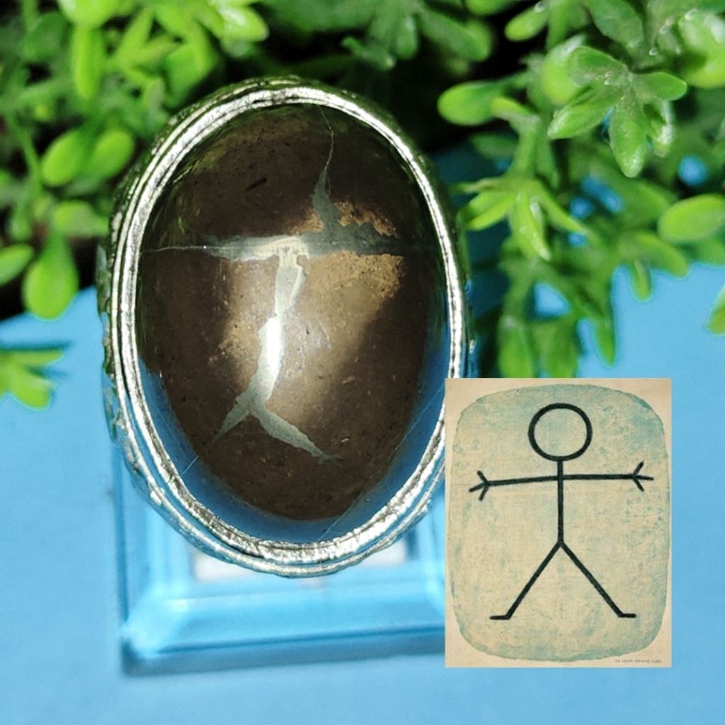 akik jamal jolo sutro pamor antik unik serat perak