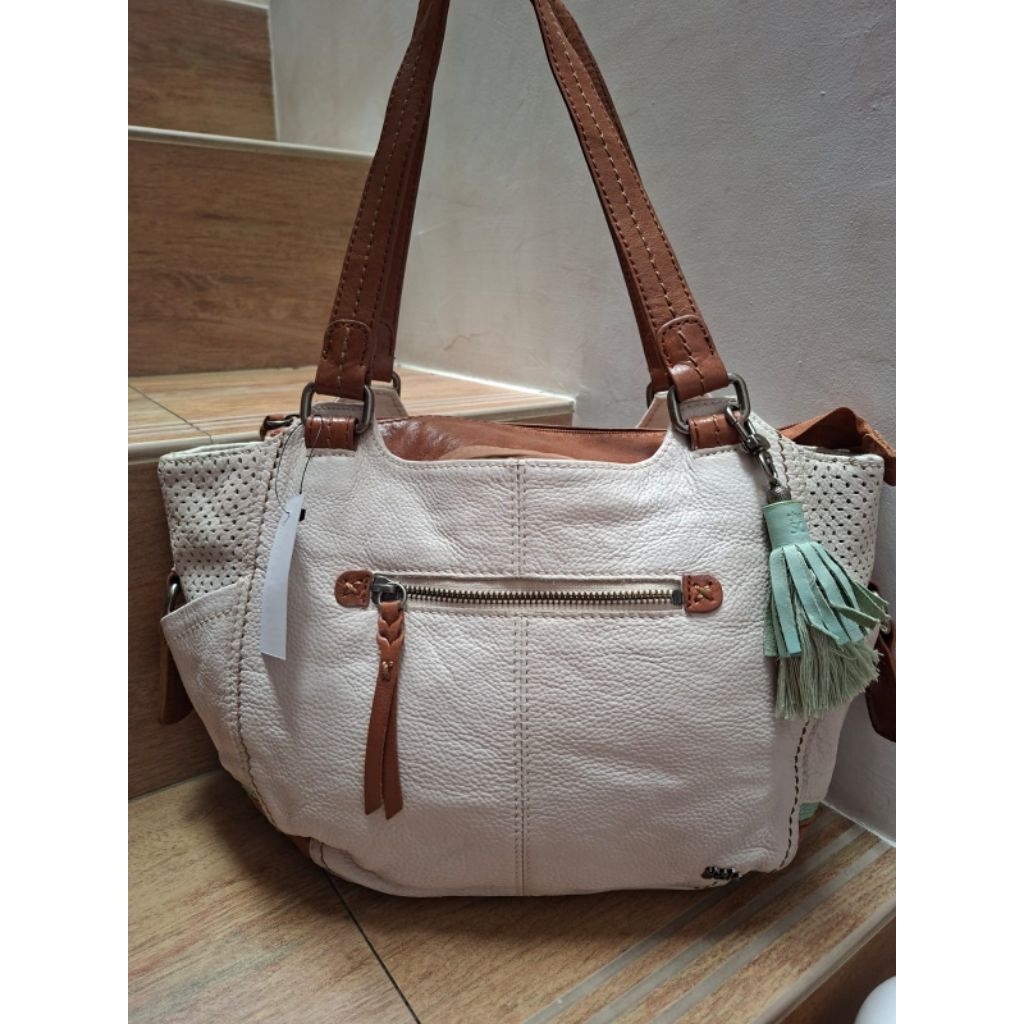 The Sak Tote shoulder bag kulit asli 3 warna.