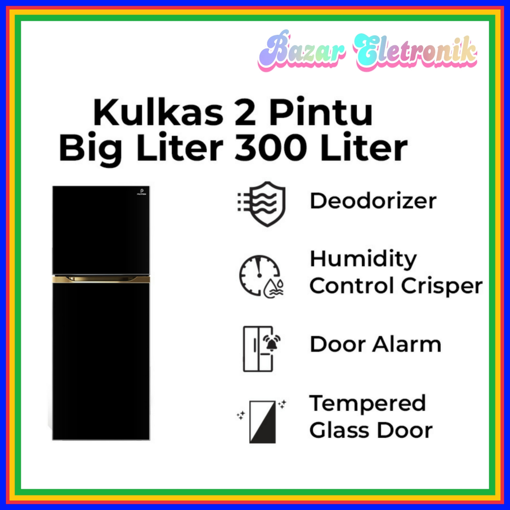 KULKAS POLYTRON PRM 430 X / KULKAS POLYTRON 2 PINTU 300 LITER / POLYTRON PRM-430X 300LITER