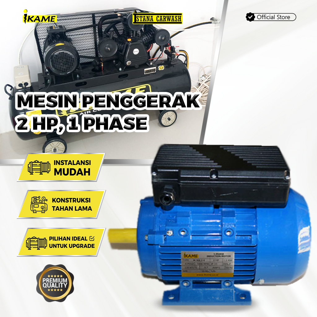 Kompresor Angin / Kompresor Udara 2 PK Motor Listrik IKAME
