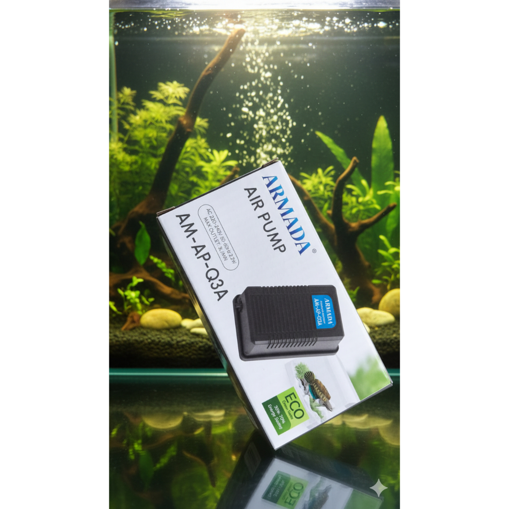 mesin aerator 1 lubang plus batu airstone siap pakai