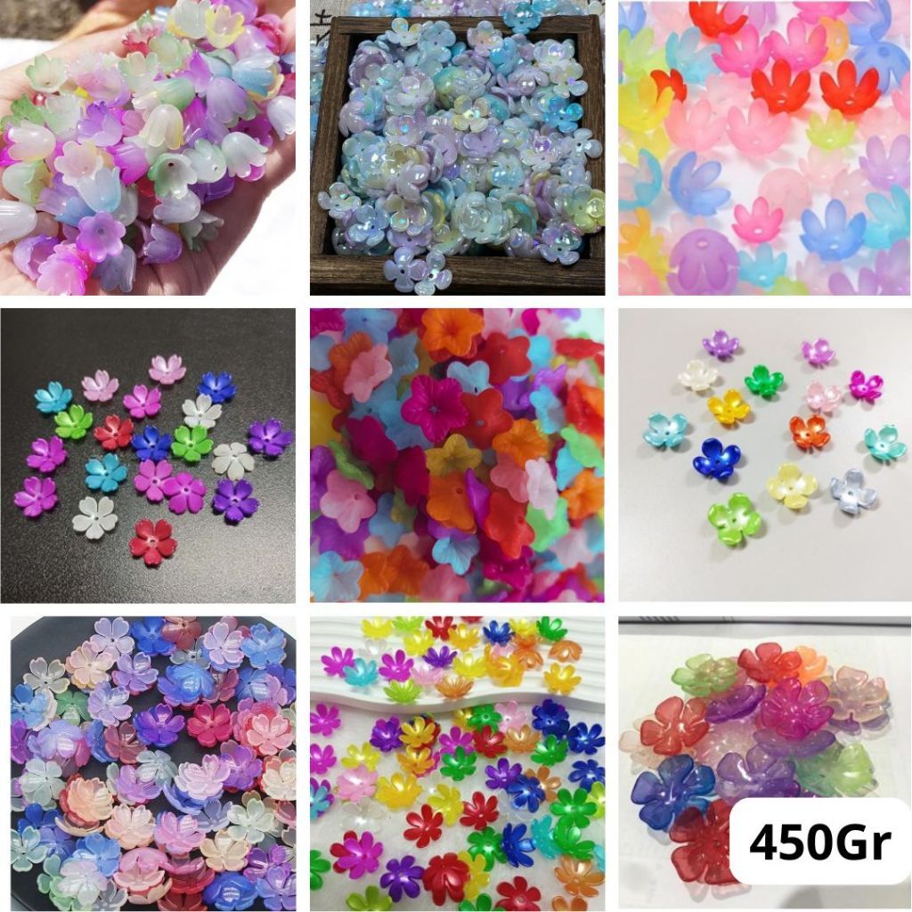 GROSIR MOTE MANIK KELOPAK BUNGA BAKI / CANGKANG BUNGA MAHKOTA