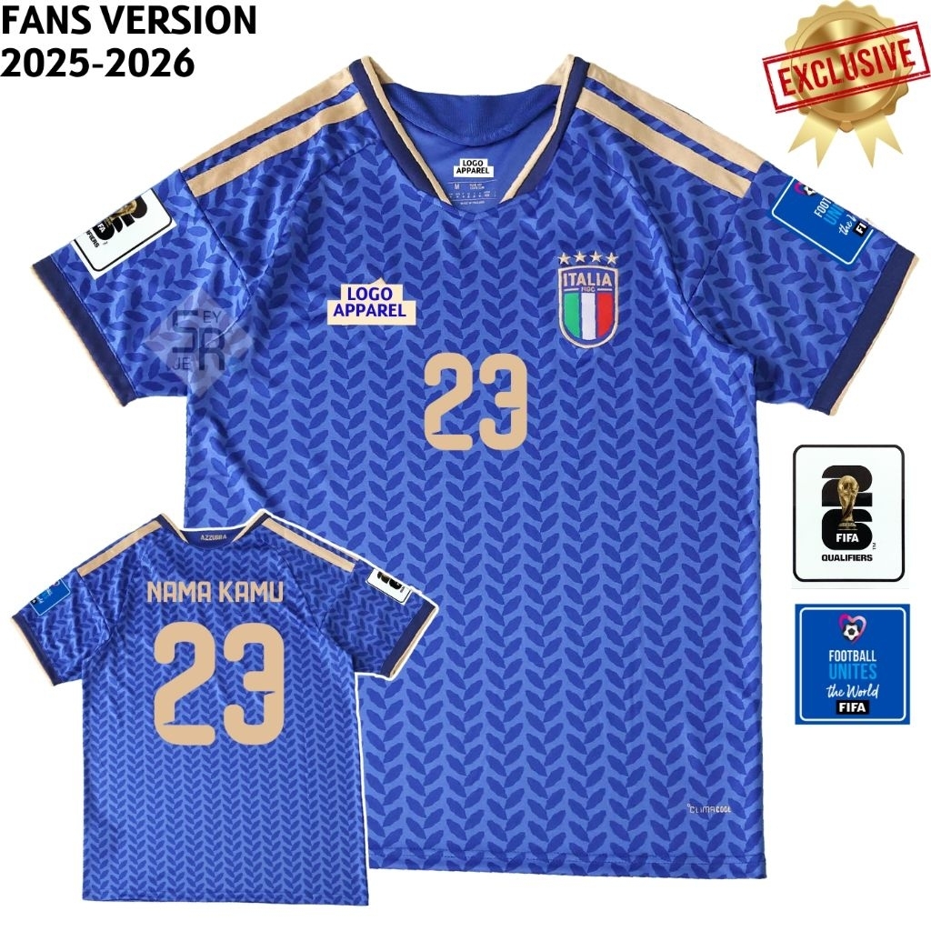 Jersey Home Italia Piala Dunia 2026 - Jersey Italia Terbaru Full Printing
