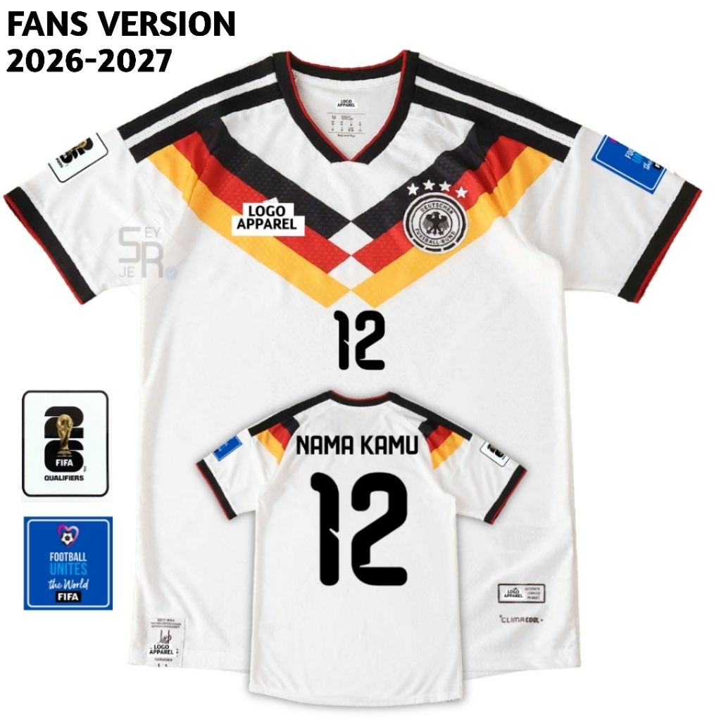 Jersey Jerman Home Piala Dunia 2026 - Jersey Jerman Terbaru Full Printing