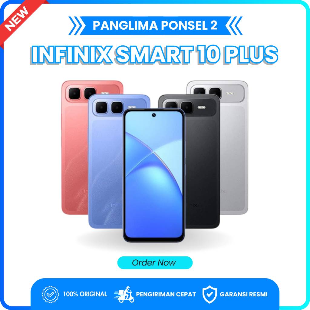 Infinix Smart 10 plus 8/128 GB RAM  6000 Mah  bergaransi