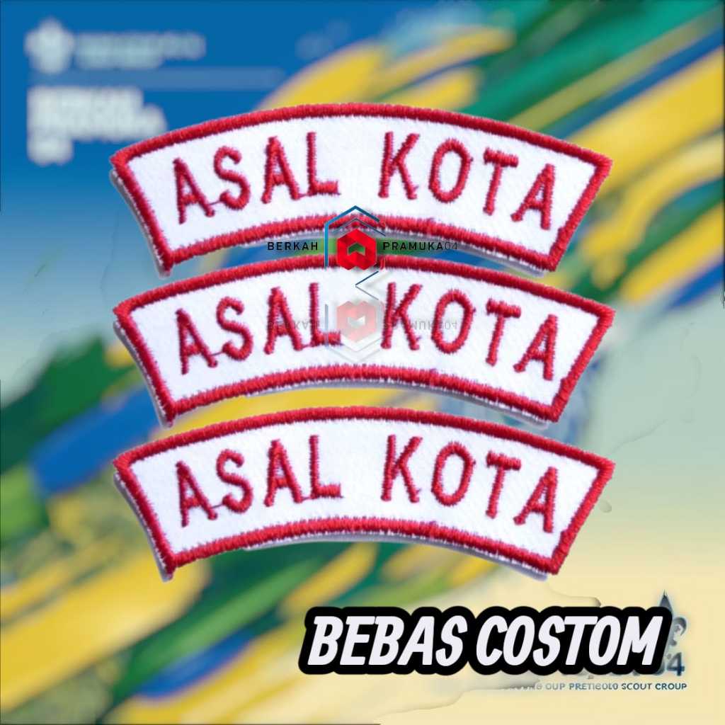 Badge Pramuka Kwarcab Custom – Bordir Premium, Semua Provinsi & Kabupaten
