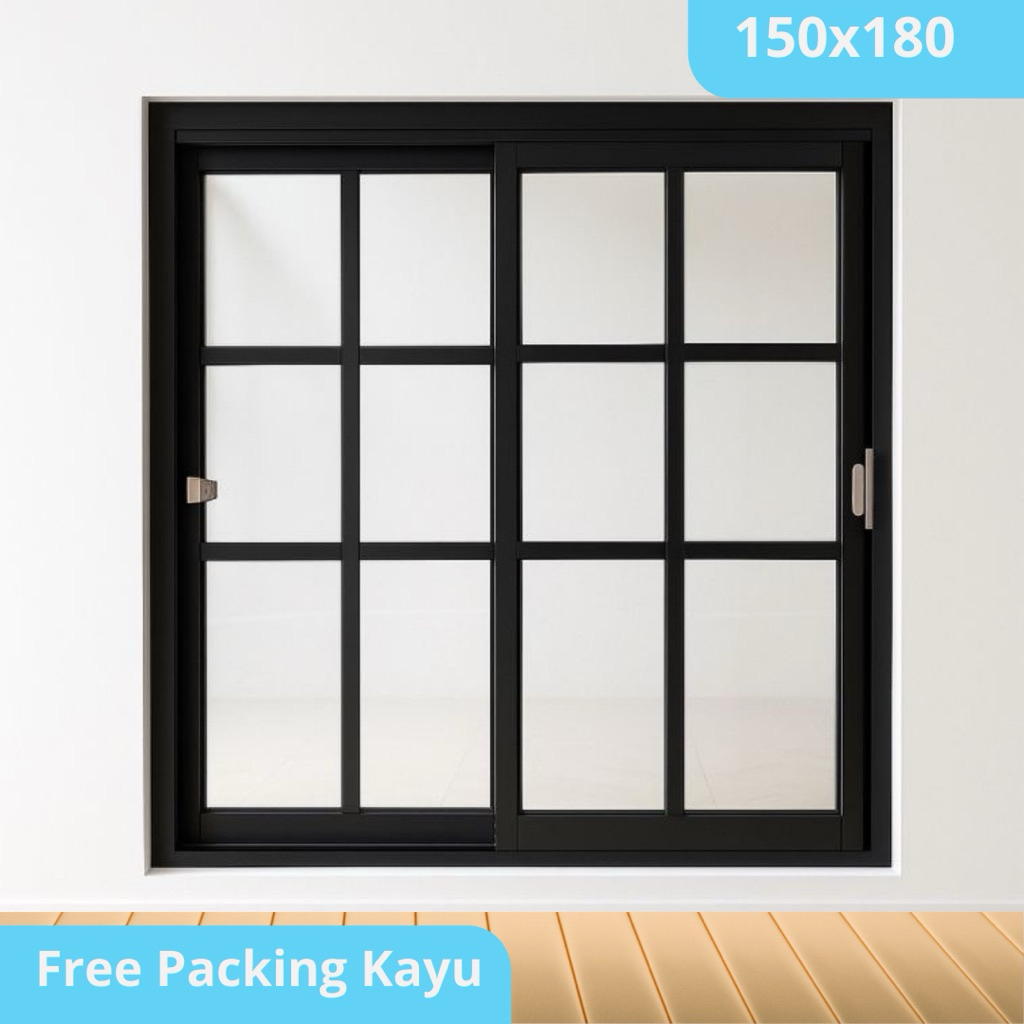 jendela sliding ornamen 150x180