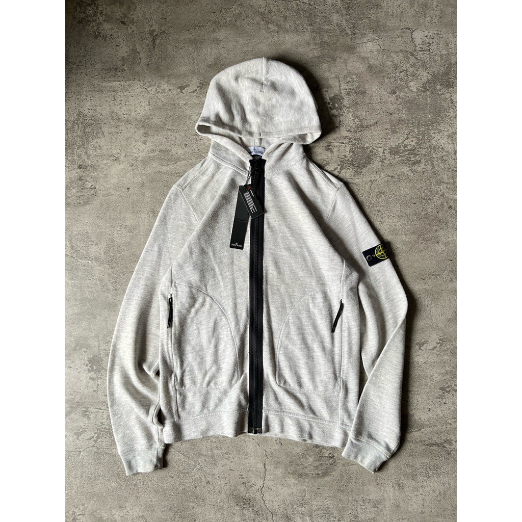 Zipper Hoodie Stone Island Junior Grey