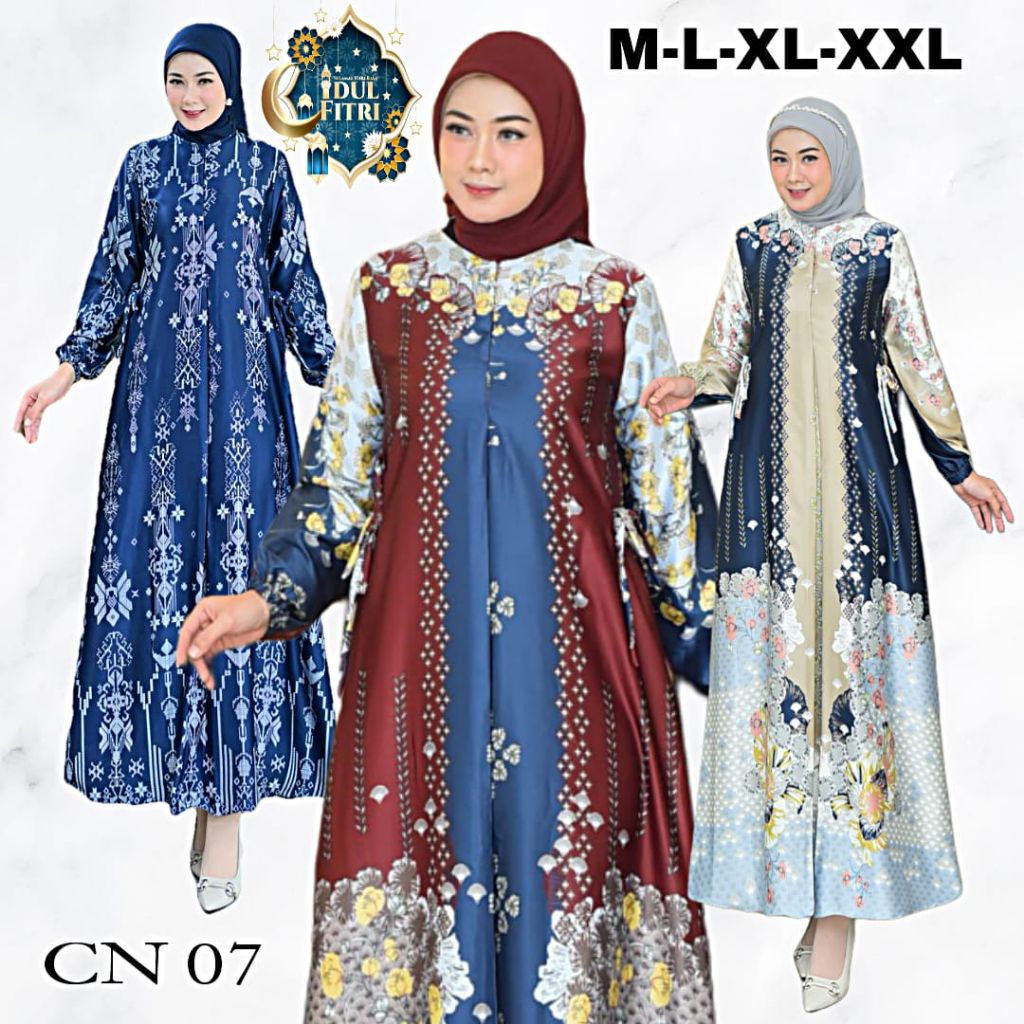 Gamis Motif Shilk Premium Baju Wanita lebaran 2026 Mewah Kekinian