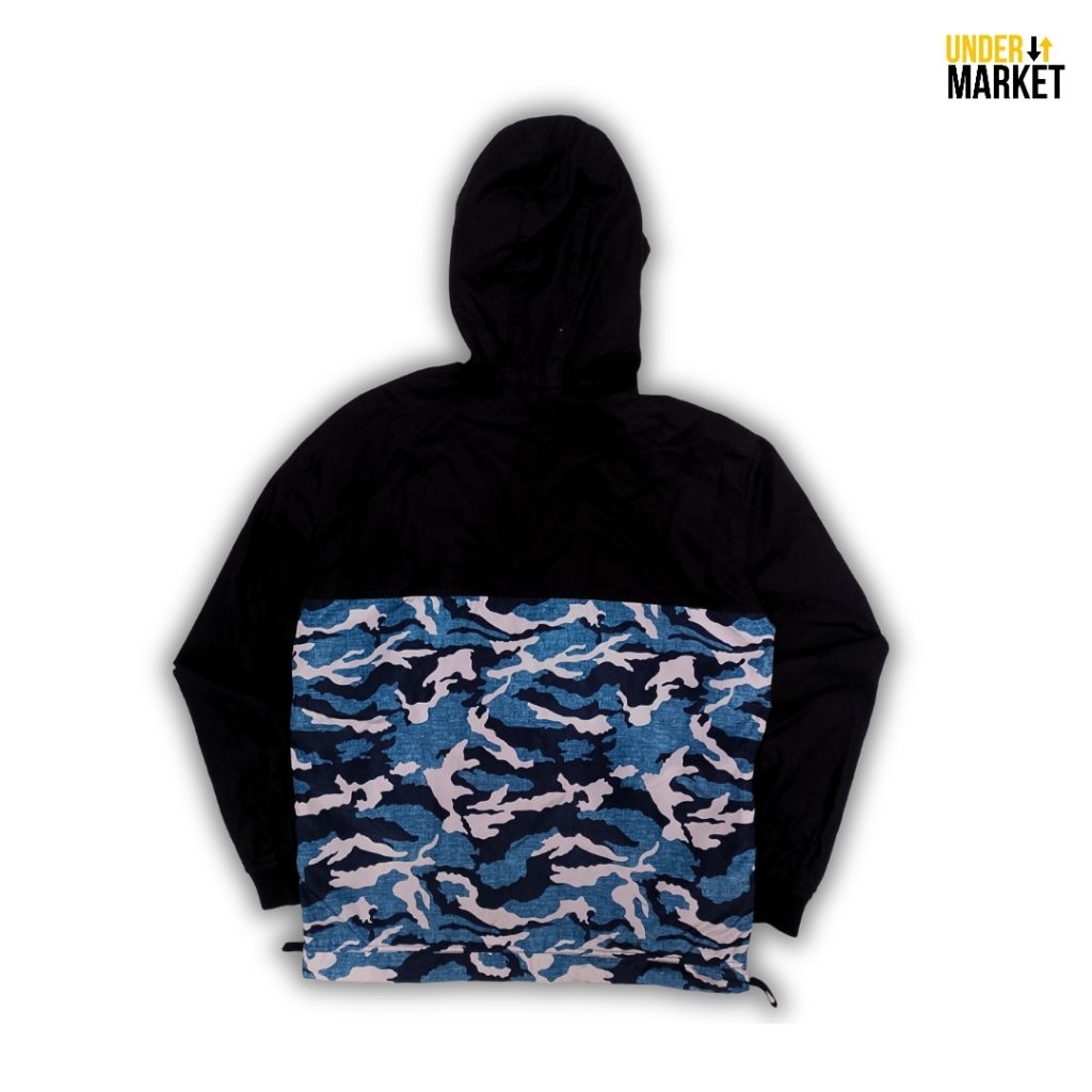 Jaket Gunung Outdoor Zara man Blue Army Casual Basic