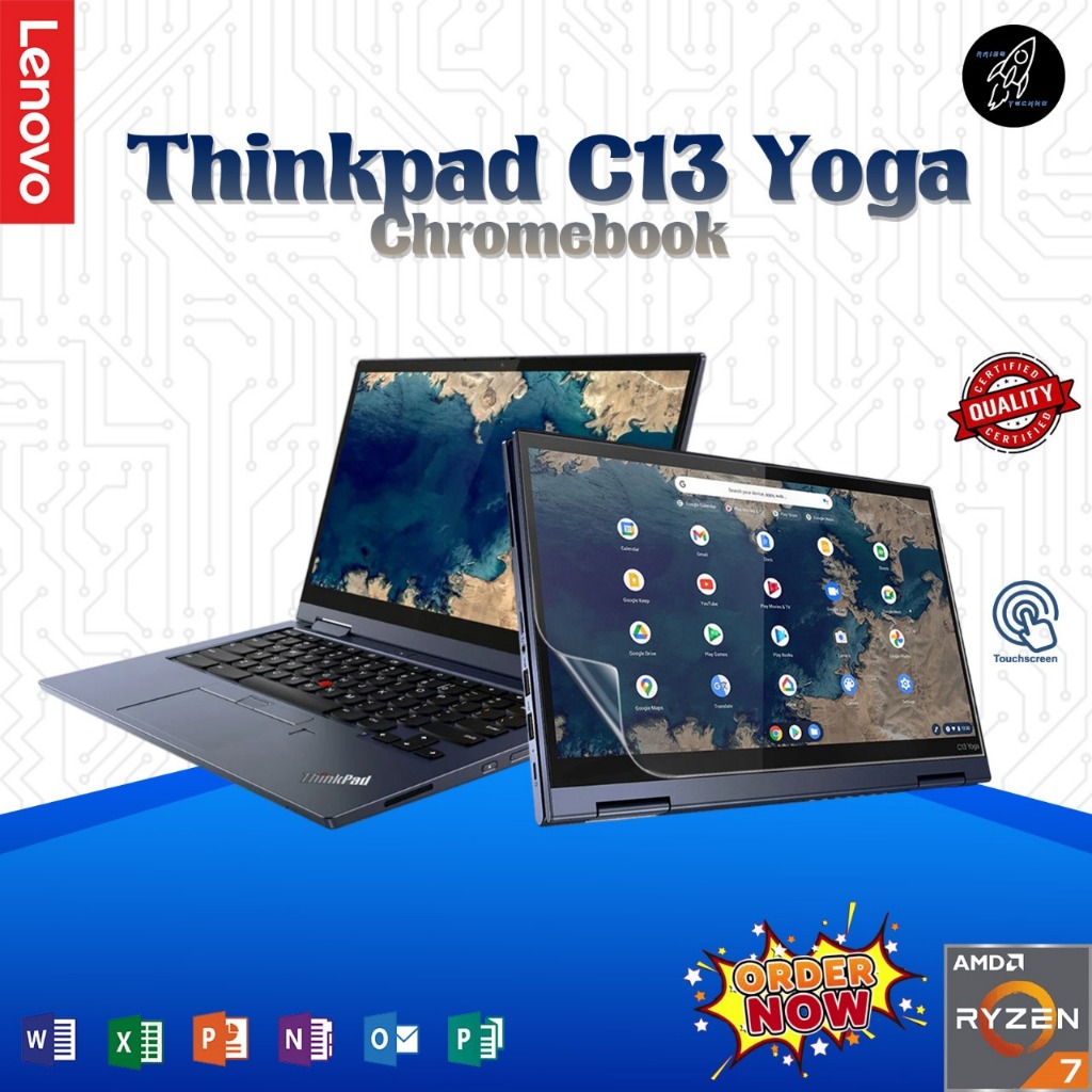 Lenovo Thinkpad C13 Yoga Touch Chromebook Ryzen 5 3500C RAM 8GB SSD 256GB Bergaransi