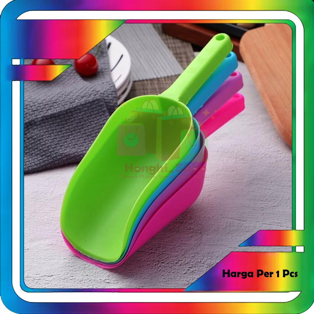 Sekop Plastik  Sendok Tepung / Serokan Es Batu Plastik Sendok Sekop Es Batu Serbaguna