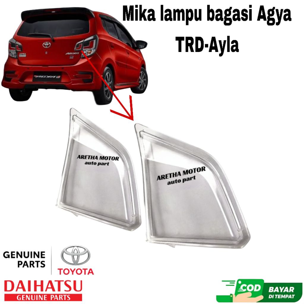Mika lampu bagasi agya TRD original mika lampu bagasi ayla agya original