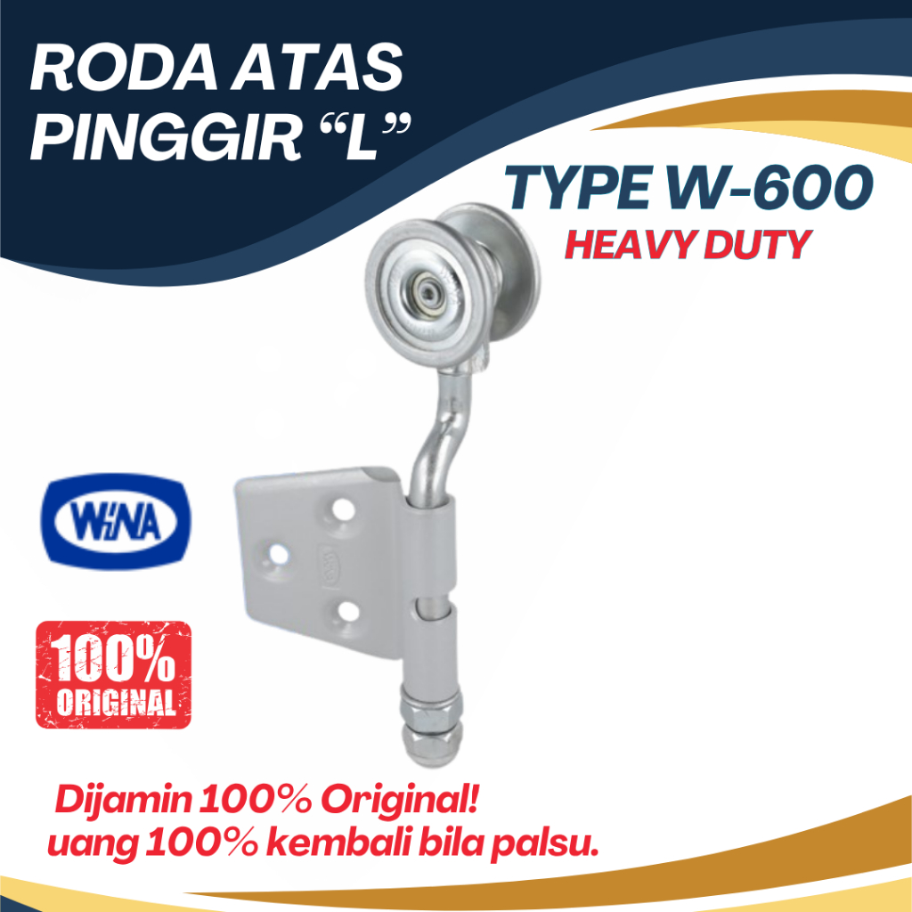 Roda Atas L RD2 Wina Pinggir W600 Roda Atas Bengkok Pintu  Garasi Wina