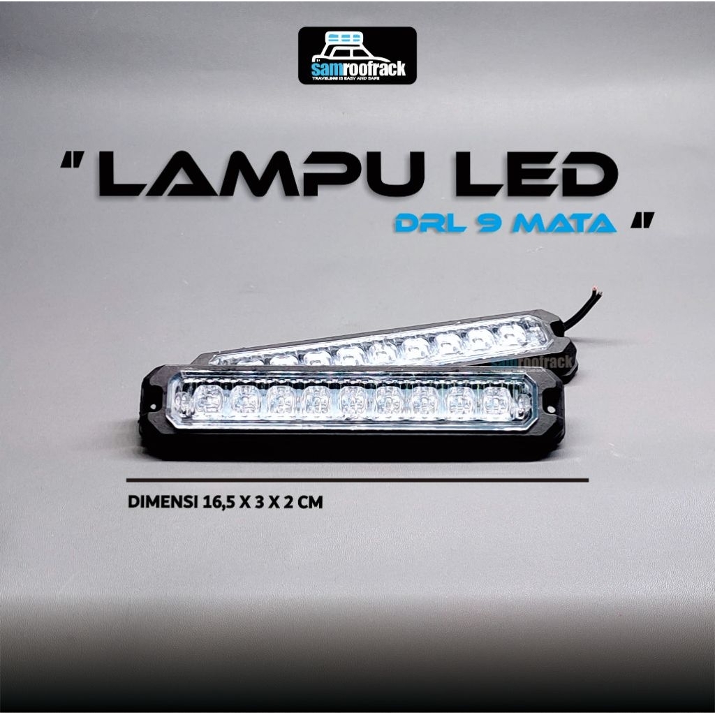 Lampu DRL 9LED Anti Air Waterproof – Lampu Bumper Mobil LED