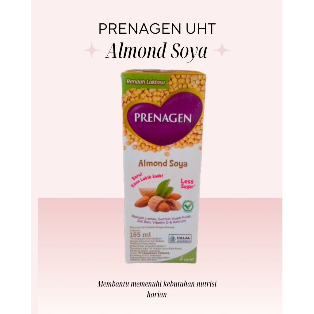 PRENAGEN UHT ALMOND SOYA 185ML