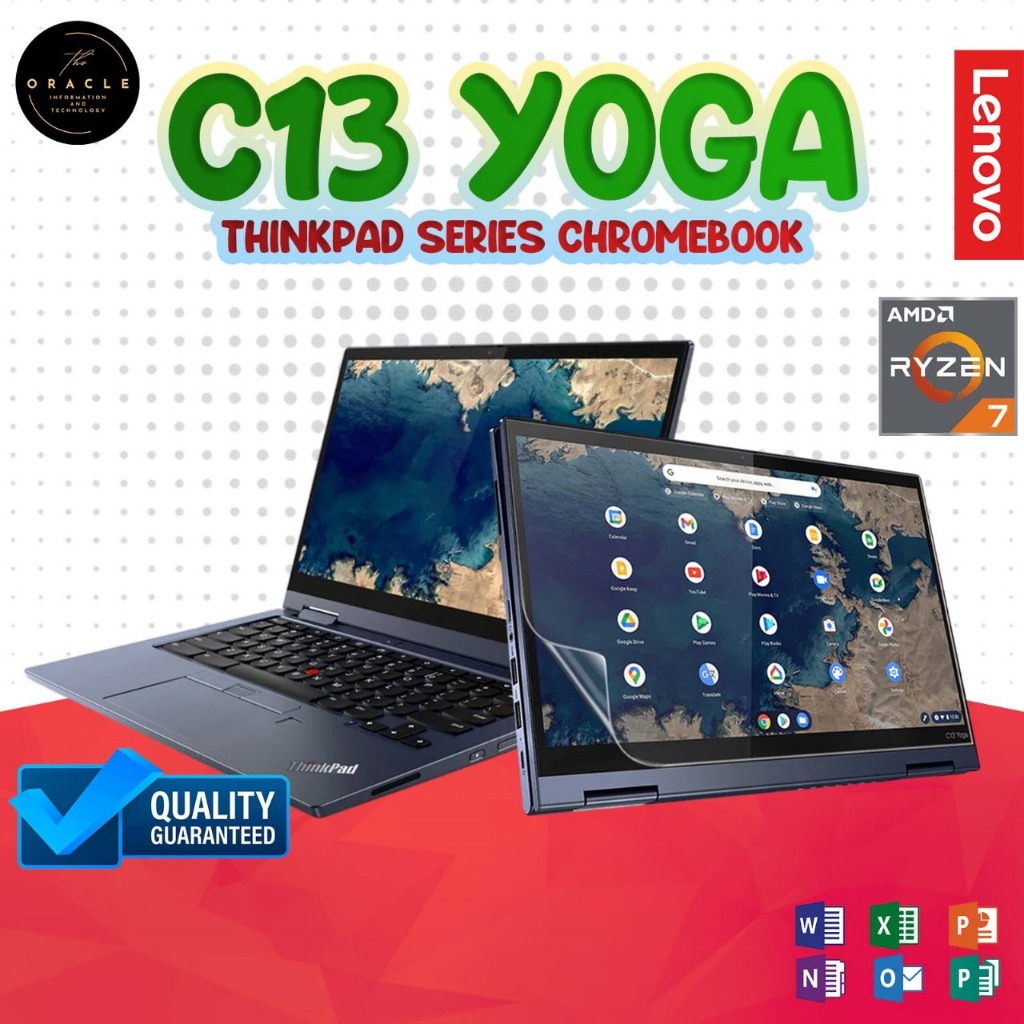 Lenovo Thinkpad C13 Yoga Touch Chromebook Ryzen 5 3500C RAM 8GB SSD 256GB Bergaransi